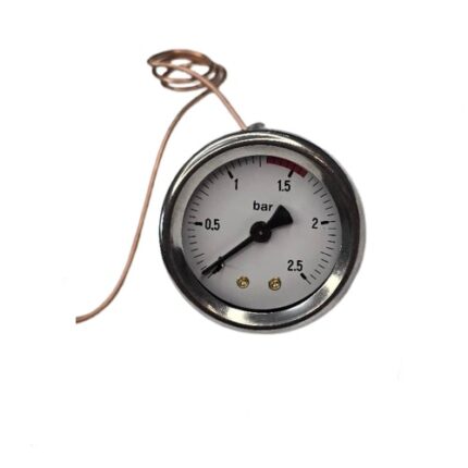 مانومتر فشار بخار تک عقربه با لوله مسی و مهره اورجینال وی بی ام مدل اولوشن قطر ۵۰