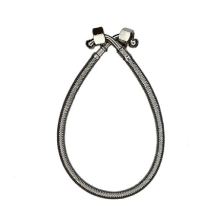 شیلنگ حصیری دو سر زانو رزوه ۳/۸،طول ۵۵سانت